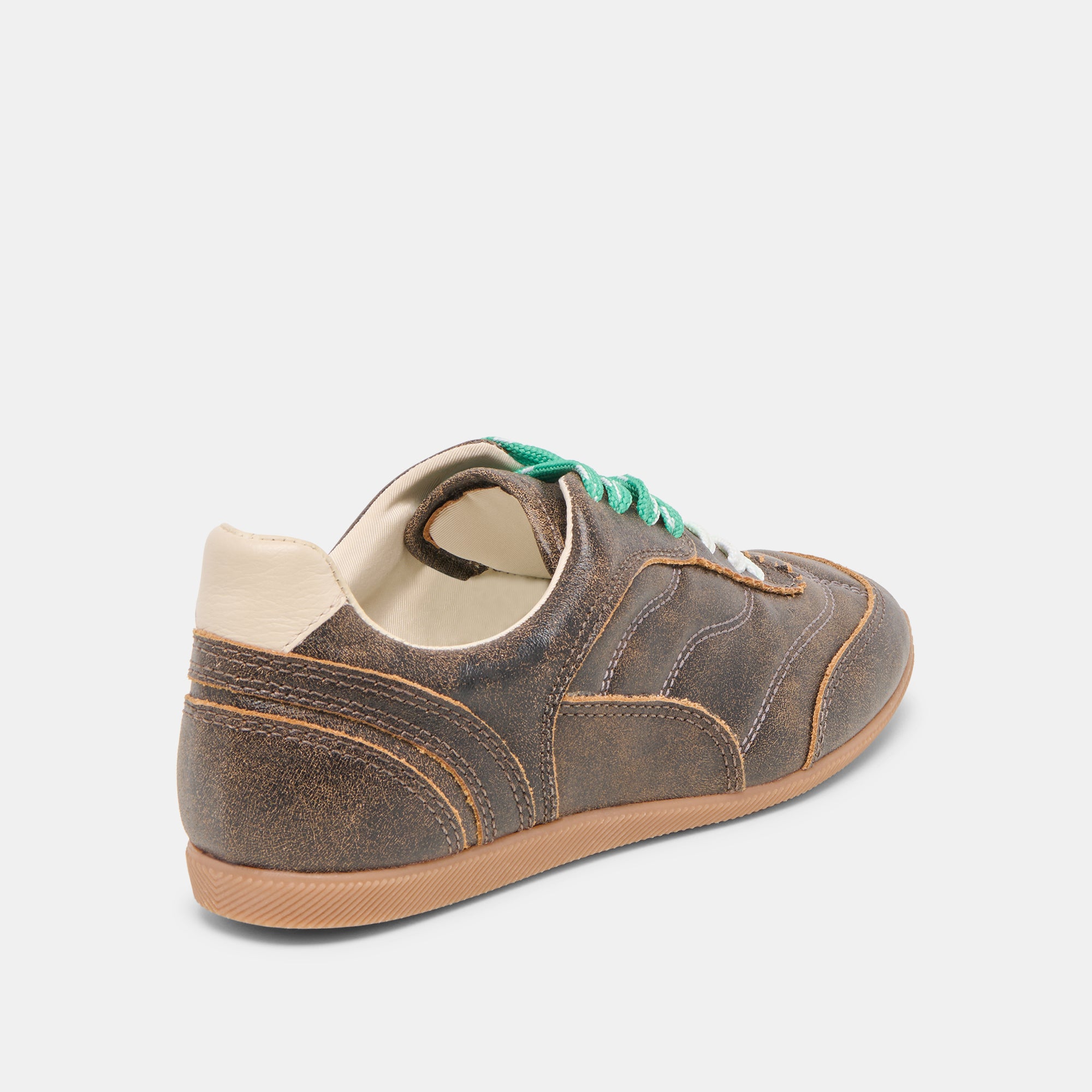 LAINI Distressed Brown Leather Sneakers for Men & Women - Comfortable Casual Walking Shoes for Everyday Wear, Travel & Outdoor Activities