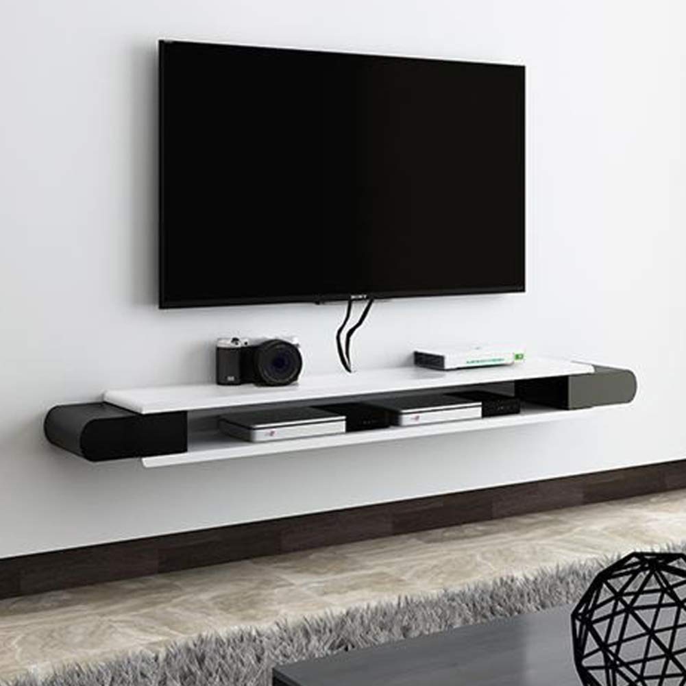Admir Wood Floating TV Shelves - 35 Inch Wall Mounted Media Console Shelf for Cable Box, Receiver & Entertainment System - Perfect for Living Room, Bedroom & Home Theater Setup