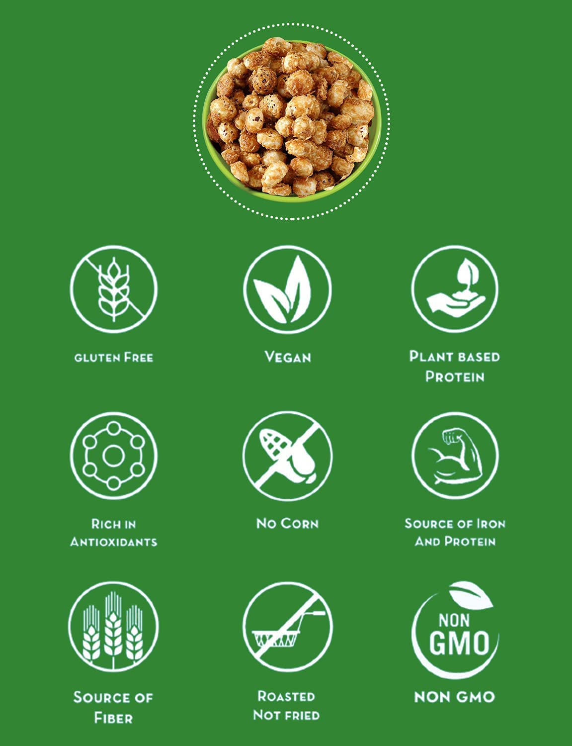 365 Store to Door Roasted Makhana - Caramel Flavor, 225g | Fox Nuts Snacks | High Protein, Fiber, Gluten Free, No Trans Fat | Healthy Snack for Kids & Adults | Perfect for On-the-Go, Office, School & Movie Nights