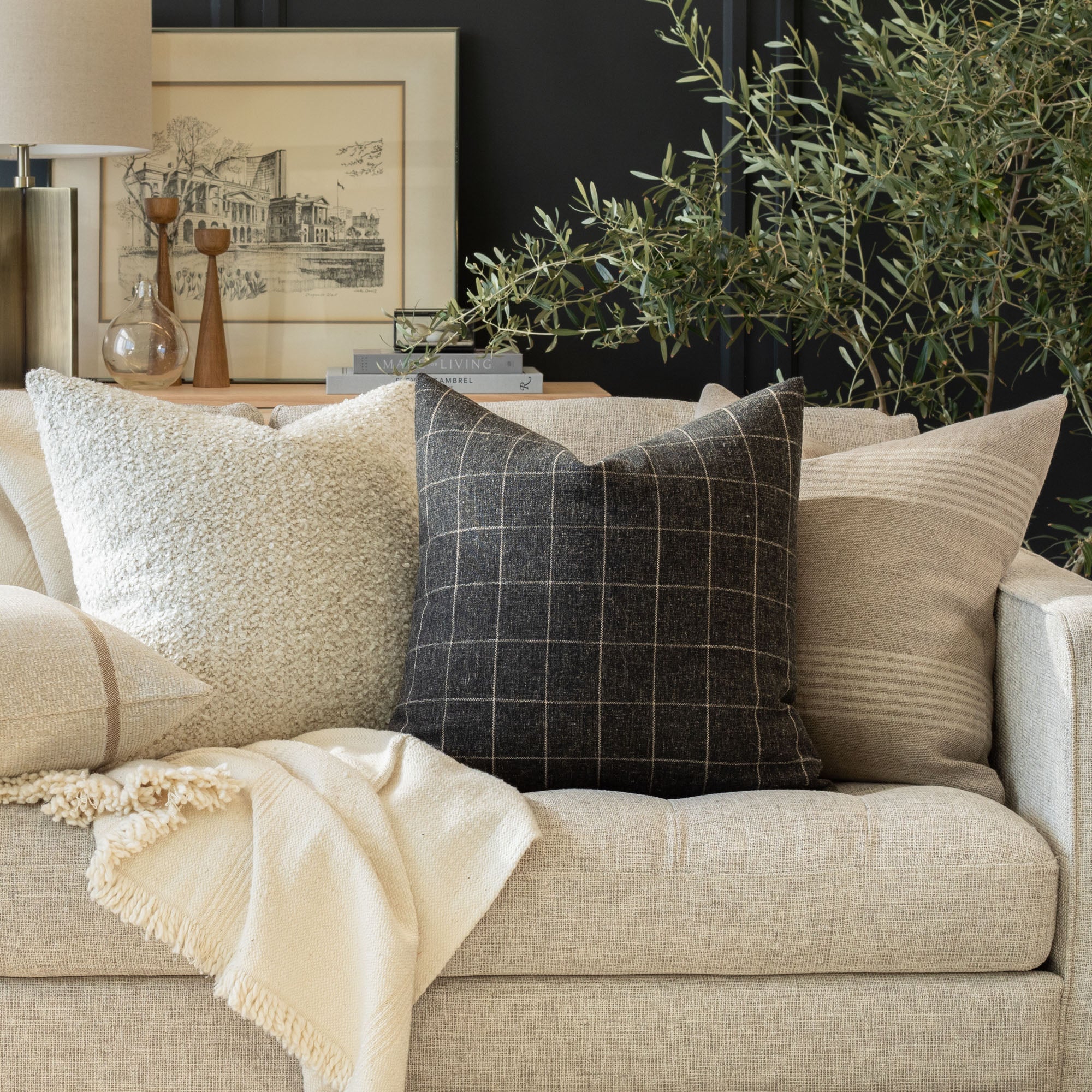 Premium Dundee 22x22 Inch Throw Pillow Cover - Soft Sable Brown Decorative Cushion for Sofa, Bed & Home Decor - Perfect for Living Room, Bedroom or Dorm