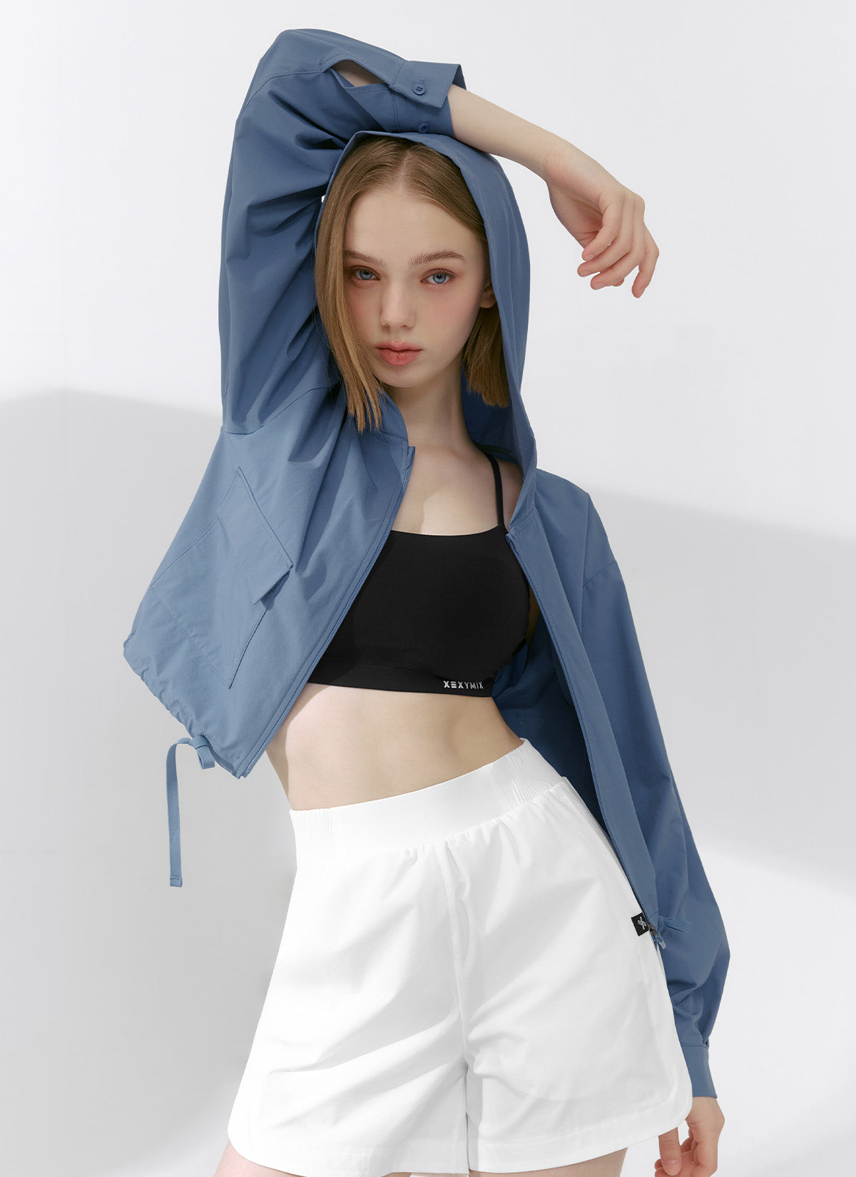 Lightweight Woven Hooded Crop Jacket for Women - Stylish Outerwear for Spring & Fall Fashion | Perfect for Casual Outings, Layering & Streetwear Looks