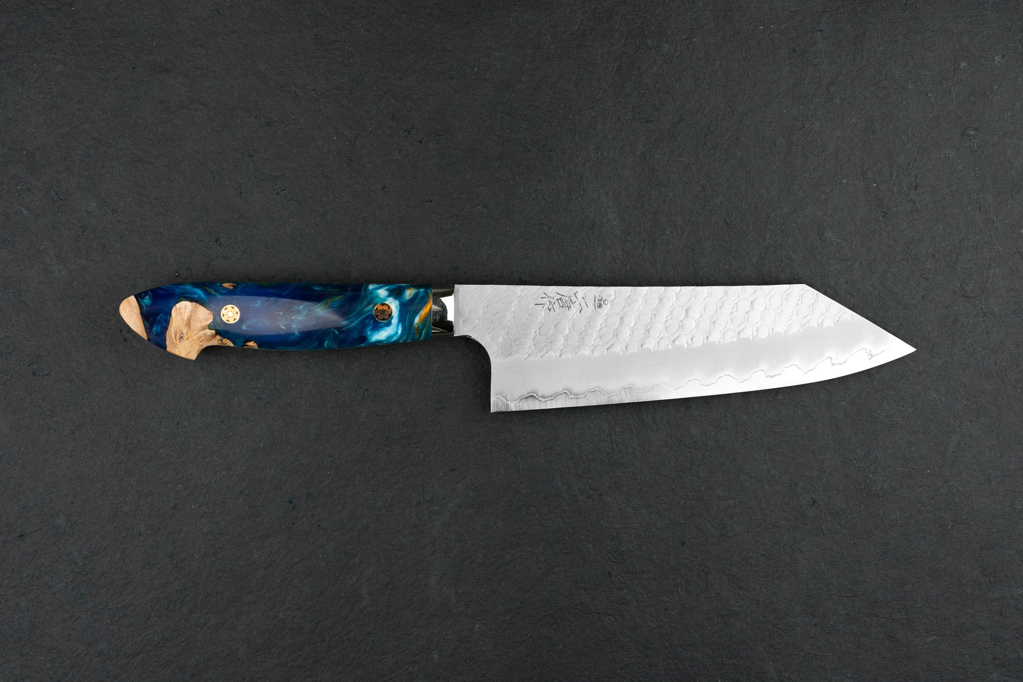 Nigara SG2 Migaki Tsuchime Western Bunka 180mm Japanese Chef Knife - Premium Stainless Steel Kitchen Knife for Slicing, Dicing & Precision Cutting - Perfect for Home Cooks & Professional Chefs