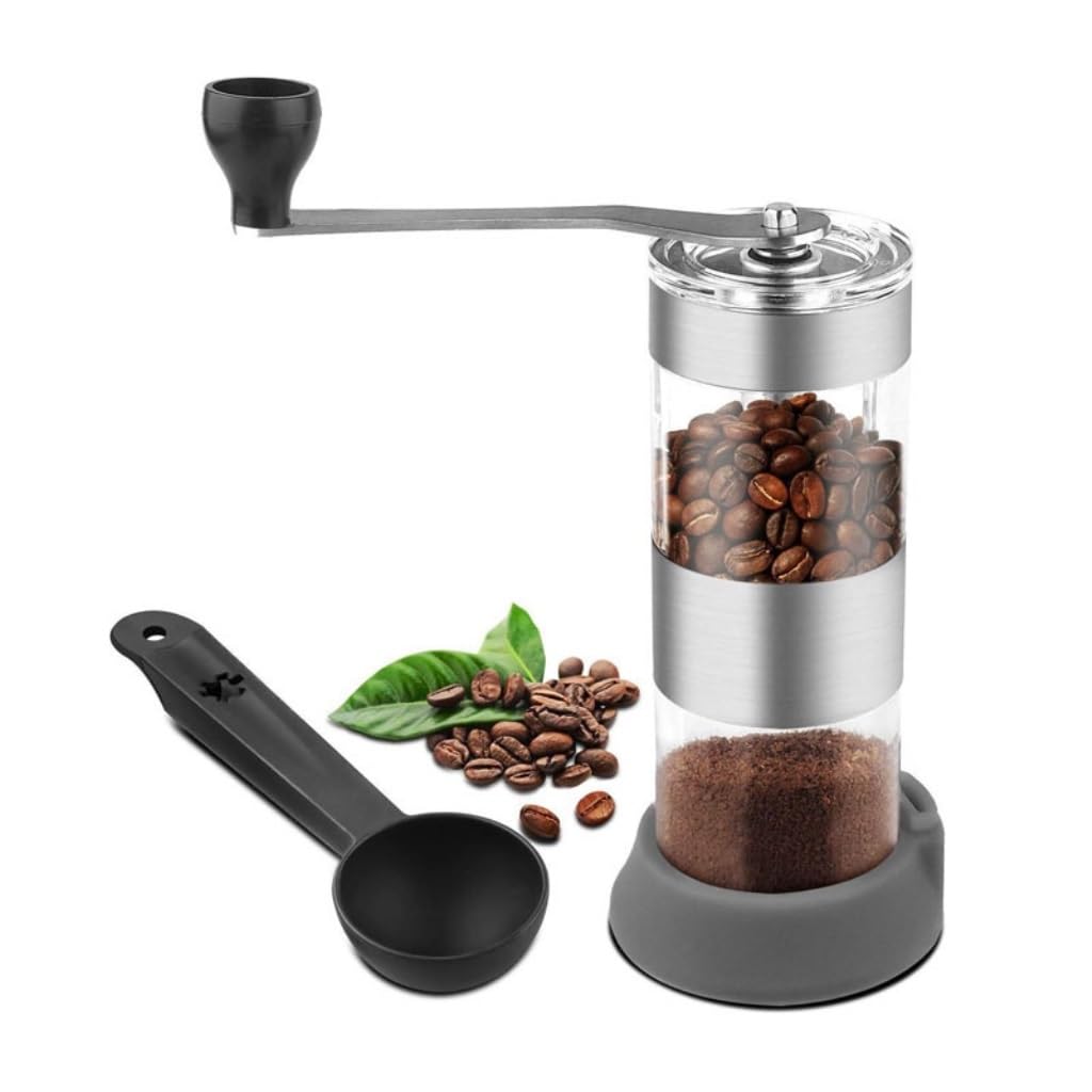Premium Hand Coffee Grinder - Portable Manual Bean Grinder with Adjustable Coarseness for Espresso, French Press & Pour Over | Compact Household & Travel Coffee Machine for Fresh Ground Beans at Home, Office or Camping