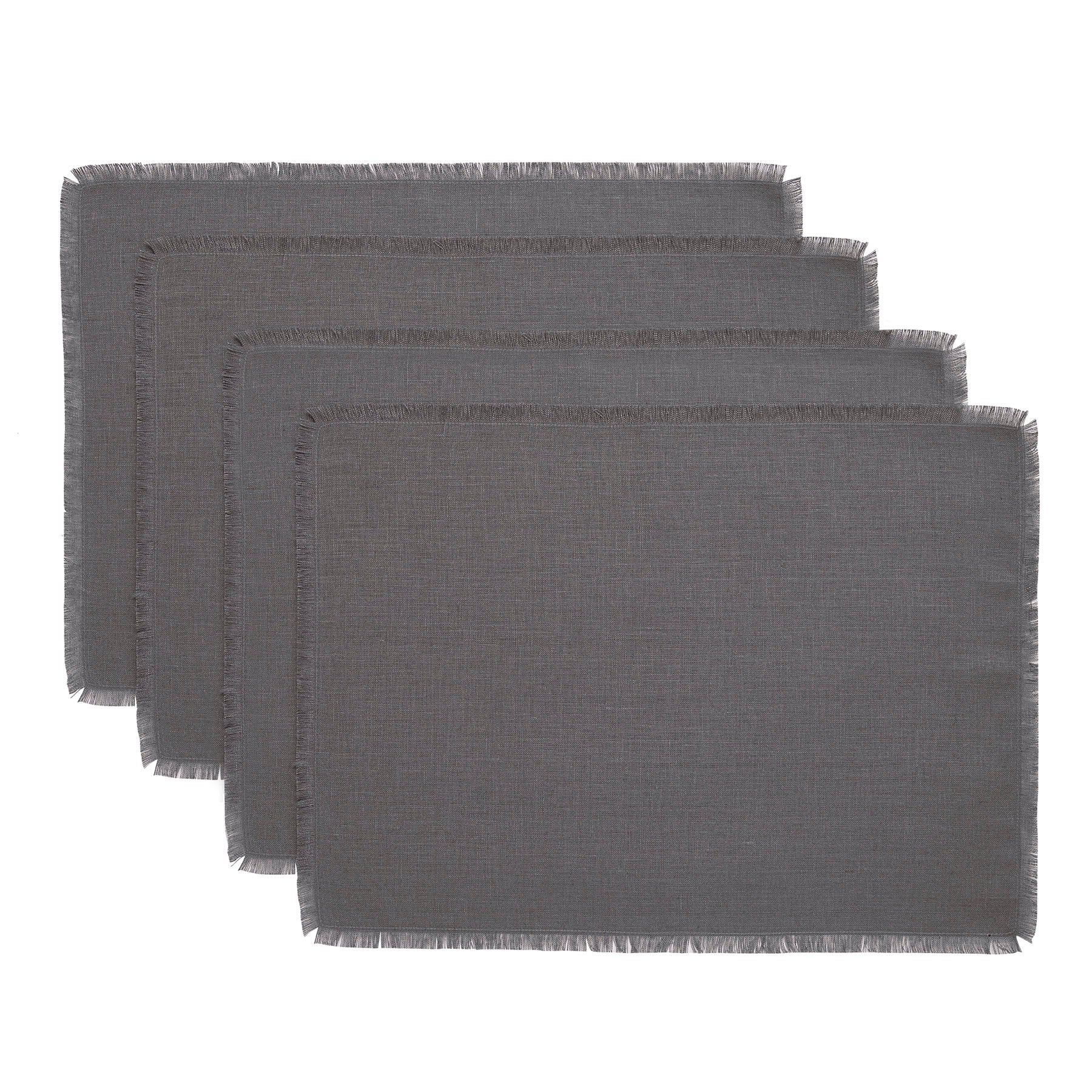 Stylish Fringe Placemats Set of 4 - Boho Chic Table Decor for Dining Room, Kitchen, or Outdoor Entertaining - Waterproof & Washable