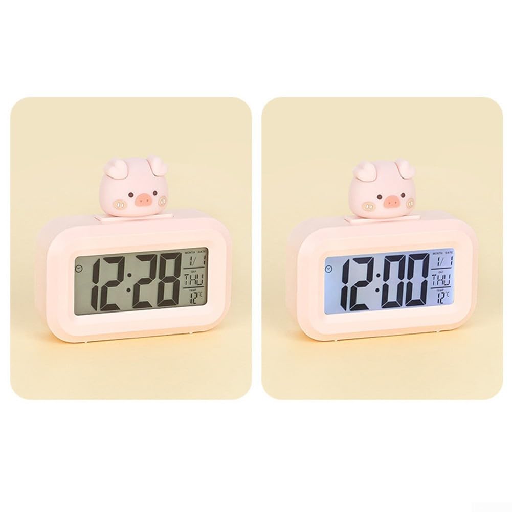 Stylish Cartoon Music Alarm Clock with LED Display - Cute Sheep Design for Bedroom, Kids Room & Living Room Decor | Wake Up to Gentle Melodies | Perfect Gift for Kids & Adults