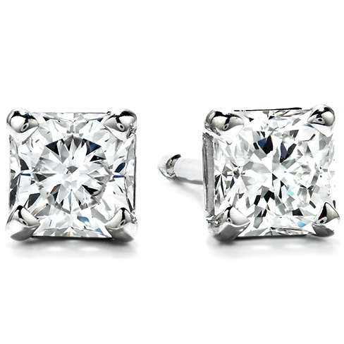 Hearts On Fire 1.00ct Four Prong Diamond Stud Earrings for Women - 14K White Gold, Ideal Cut, Gift for Her, Anniversary, Wedding, Special Occasion Jewelry