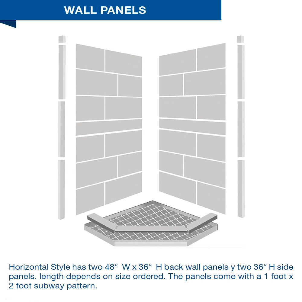 Neo Angle Brown Sugar Sistine Stone & Roma Mosaic Accent Tile - DIY Shower Remodel Kit for Bathroom Renovation | Waterproof & Easy to Install Backsplash