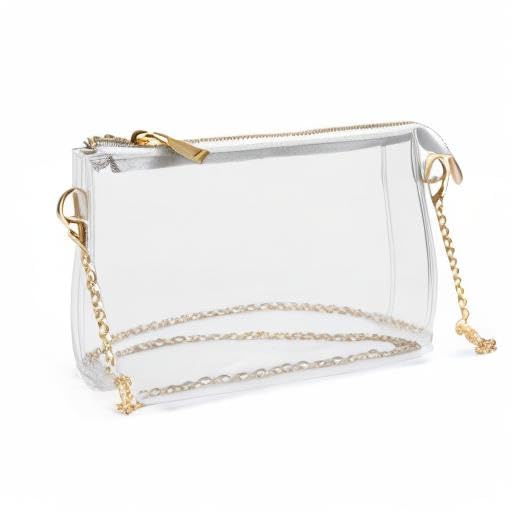 Lorbro Clear Crossbody Bag for Women - Stadium Approved Transparent Purse with Secure Zipper Closure | Perfect for Concerts, Sports Events, Theme Parks & Travel