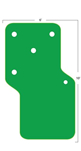 Premium Golf The Natural V2 6' x 10' Practice Putting Green Mat with 5 Cups - Perfect for Indoor/Outdoor Training, Backyard & Office Golf Practice