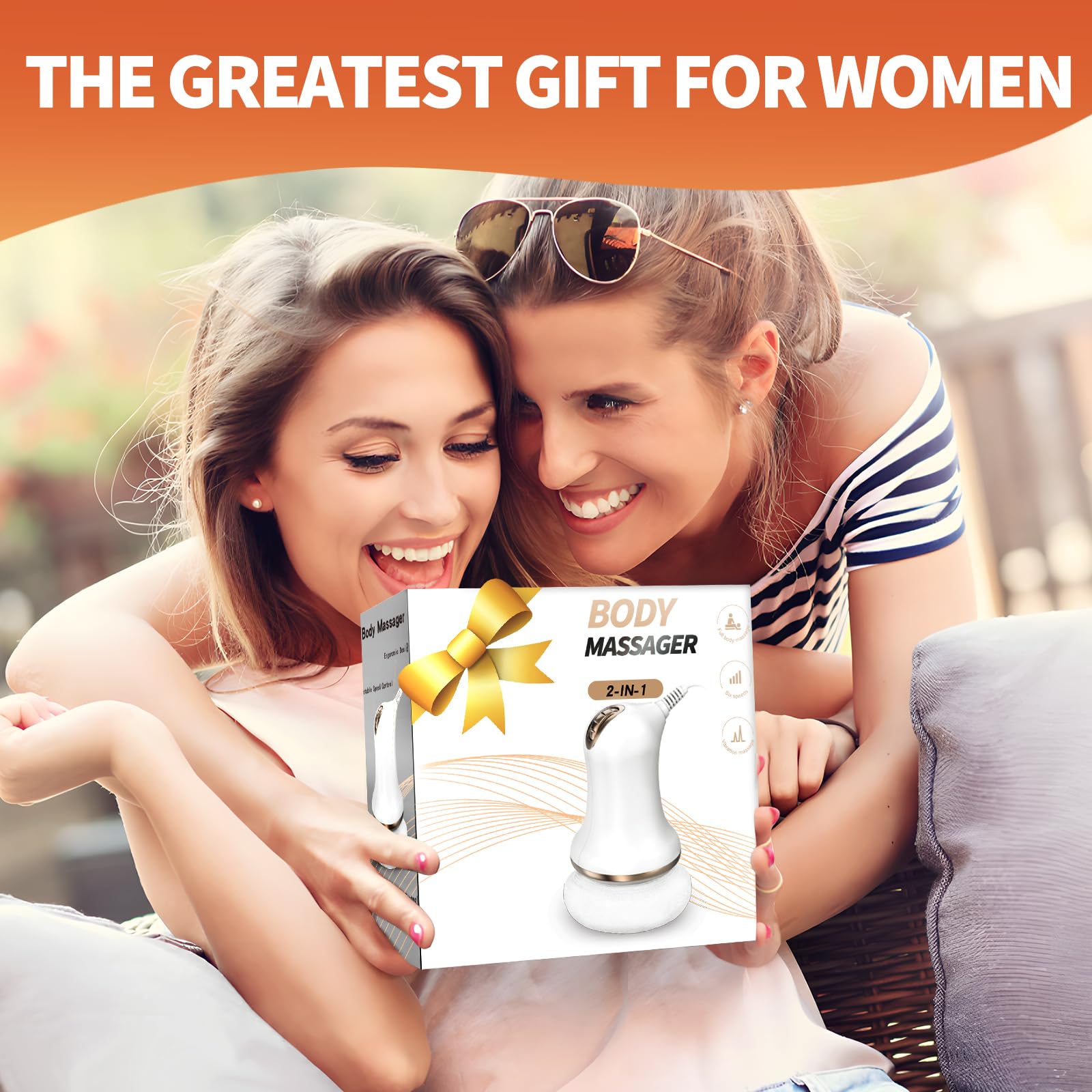 Body Sculpting Machine for Belly, Legs & Arms - Cellulite Massager with 6 Washable Pads - Perfect Birthday & Mother's Day Gift for Women - Home Spa & Post-Workout Recovery Device