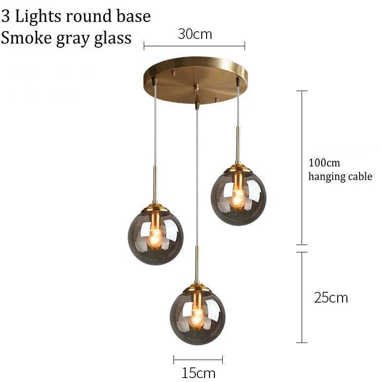 Modern Semi-Transparent Glass Single Bulb Minimalist Pendant Light - Perfect for Kitchen Island, Dining Room, or Bedroom Lighting