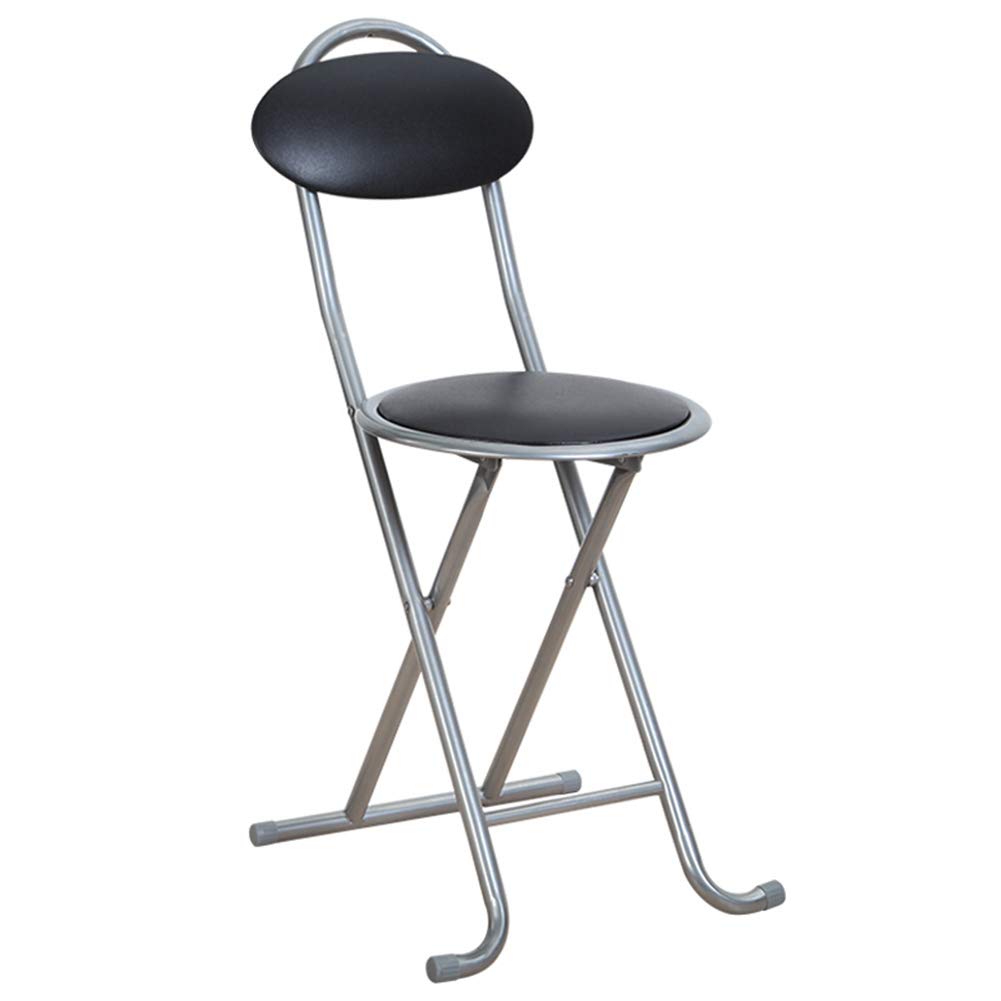 Comfortable Folding Stool with Cushioned Seat & Back Support - Lightweight Portable Camping Chair for Outdoor, Picnic, Beach, and Home Use