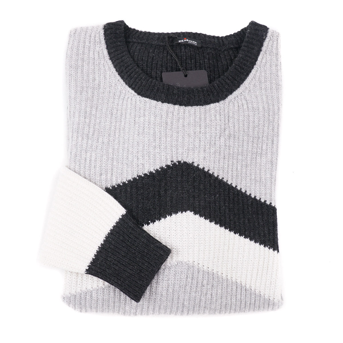 Luxury Kiton Colorblock Cashmere Sweater for Men - Soft & Warm Winter Knitwear - Perfect for Office, Parties & Holiday Outfits