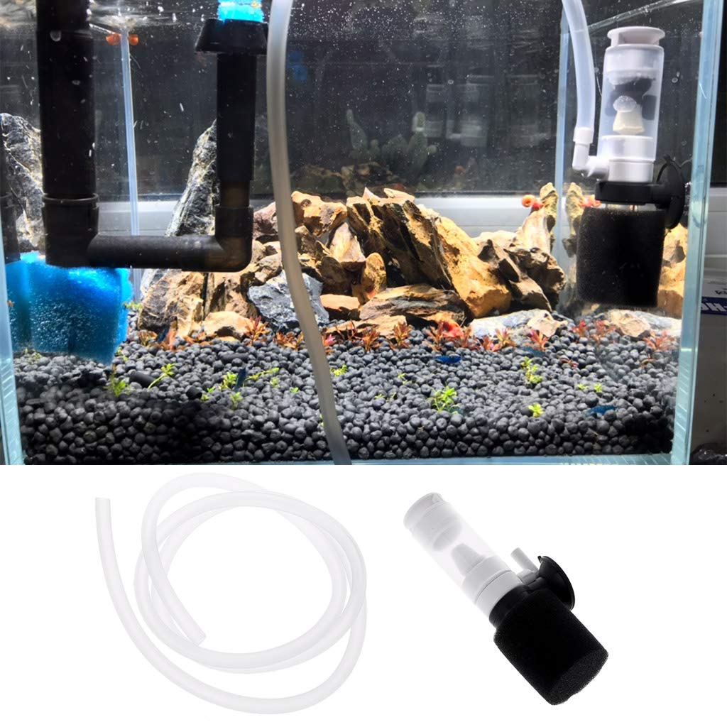 Mini Aquarium Filter - Biochemical Sponge for Fish Tank, Freshwater Pump with Oxygenation & Water Cleaning | Ideal for Small Tanks, Betta Fish, Shrimp & Aquatic Plants
