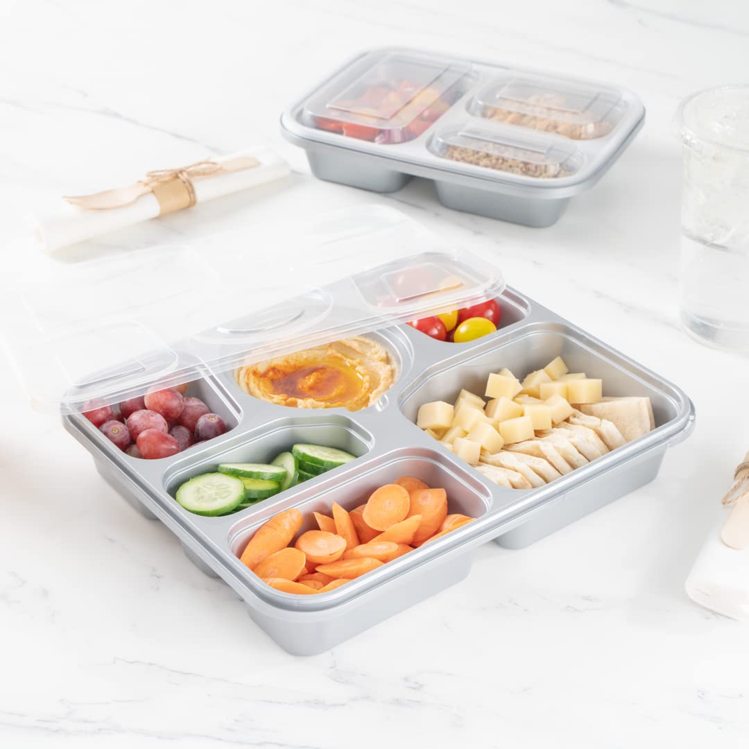 Restaurantware Futura 50.7oz Meal Prep Containers with Lids - 100 Pack Tamper-Evident Microwavable Disposable Plastic Food Storage Containers for Takeout, Lunches & Meal Prepping - BPA-Free, Leak-Proof (Ideal for Restaurants, Catering & Home Meal Prep)