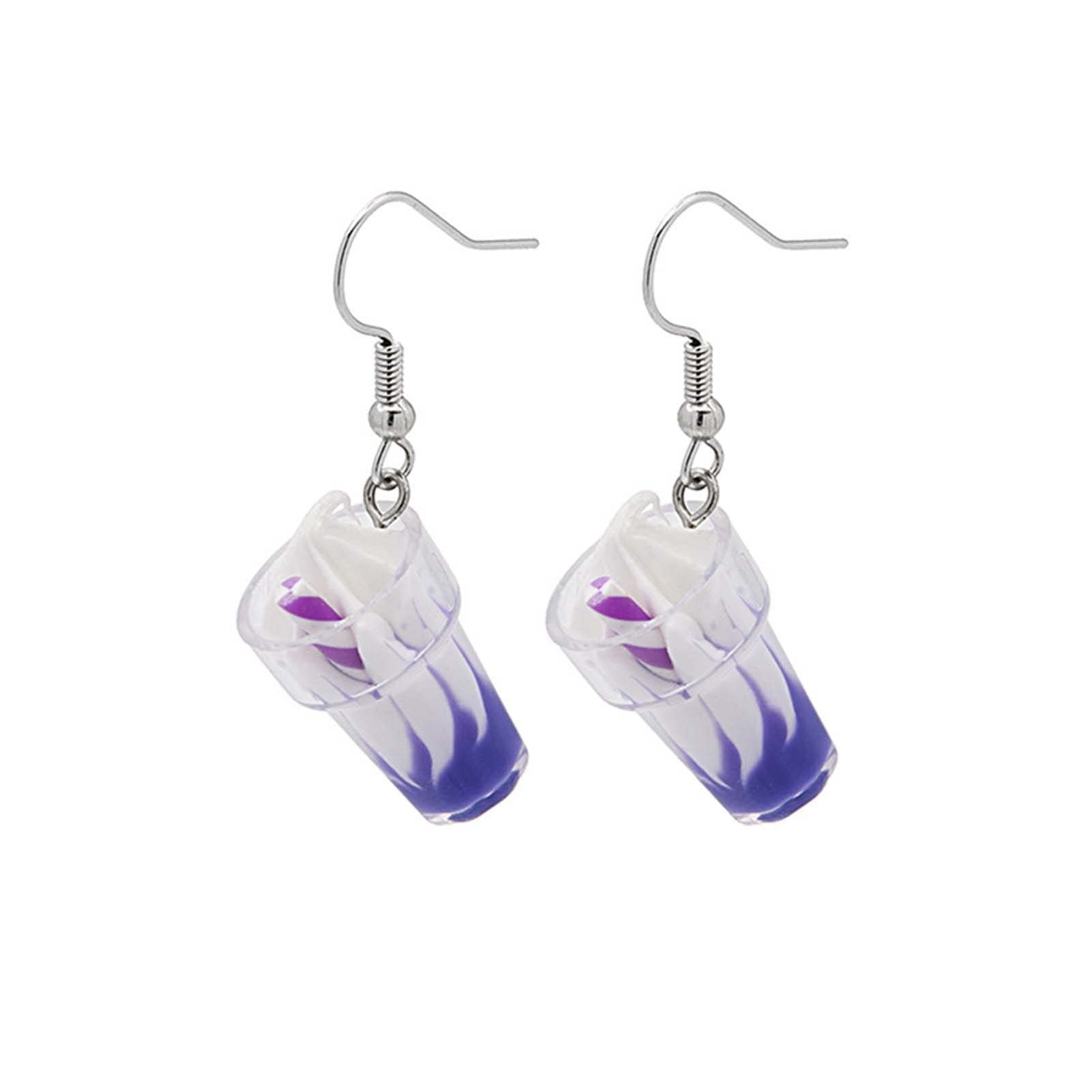 1 Pair Cute Ice Cream Cup Dangle Earrings - Korean Style Delicate Hook Earrings for Women - Perfect for Daily Wear, Summer Outfits & Gift Giving