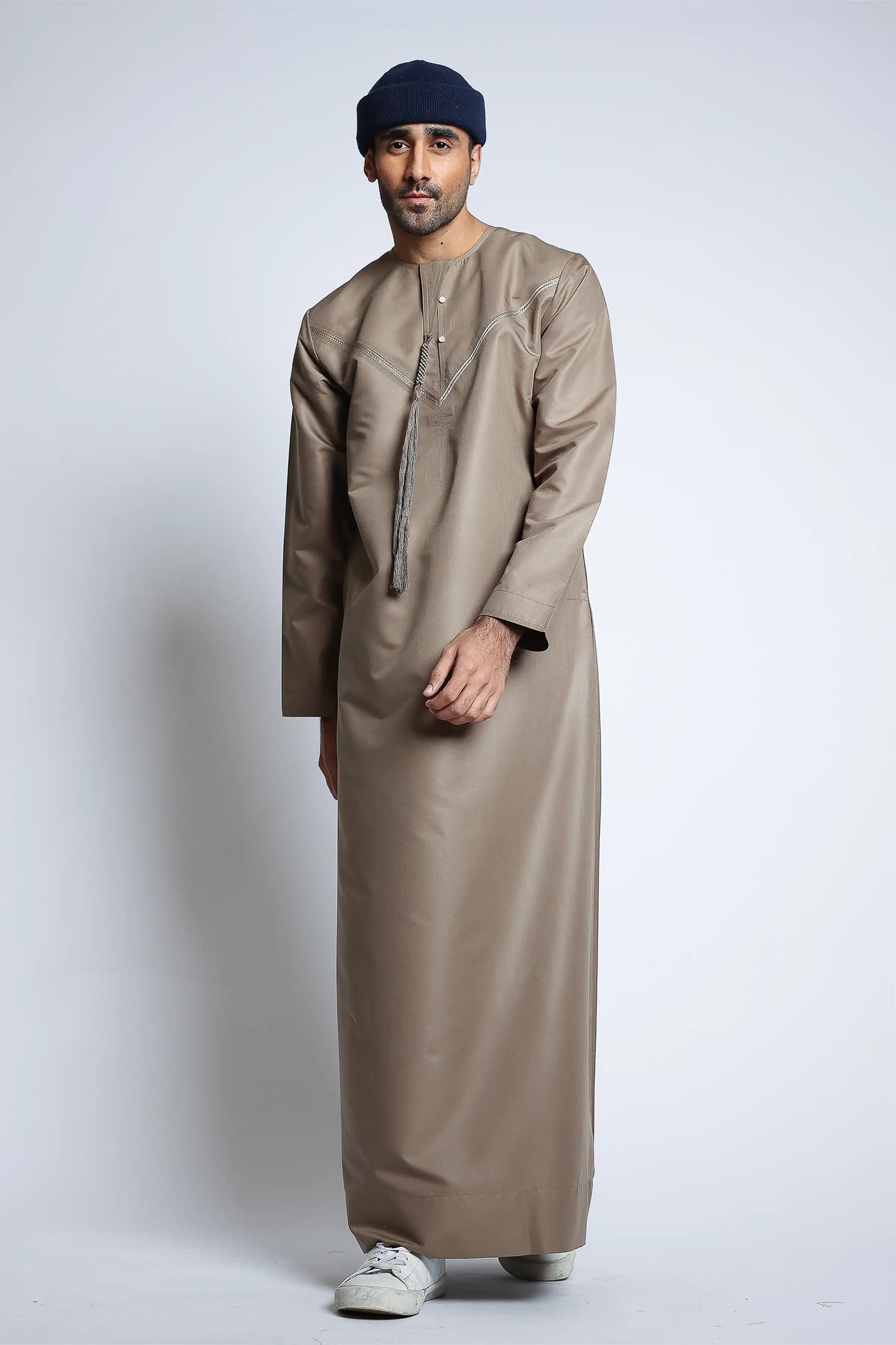 J148 Cobblestone Kids Emirati Thobe - Traditional Arabic Dress for Boys & Girls - Perfect for Eid, Weddings & Cultural Events