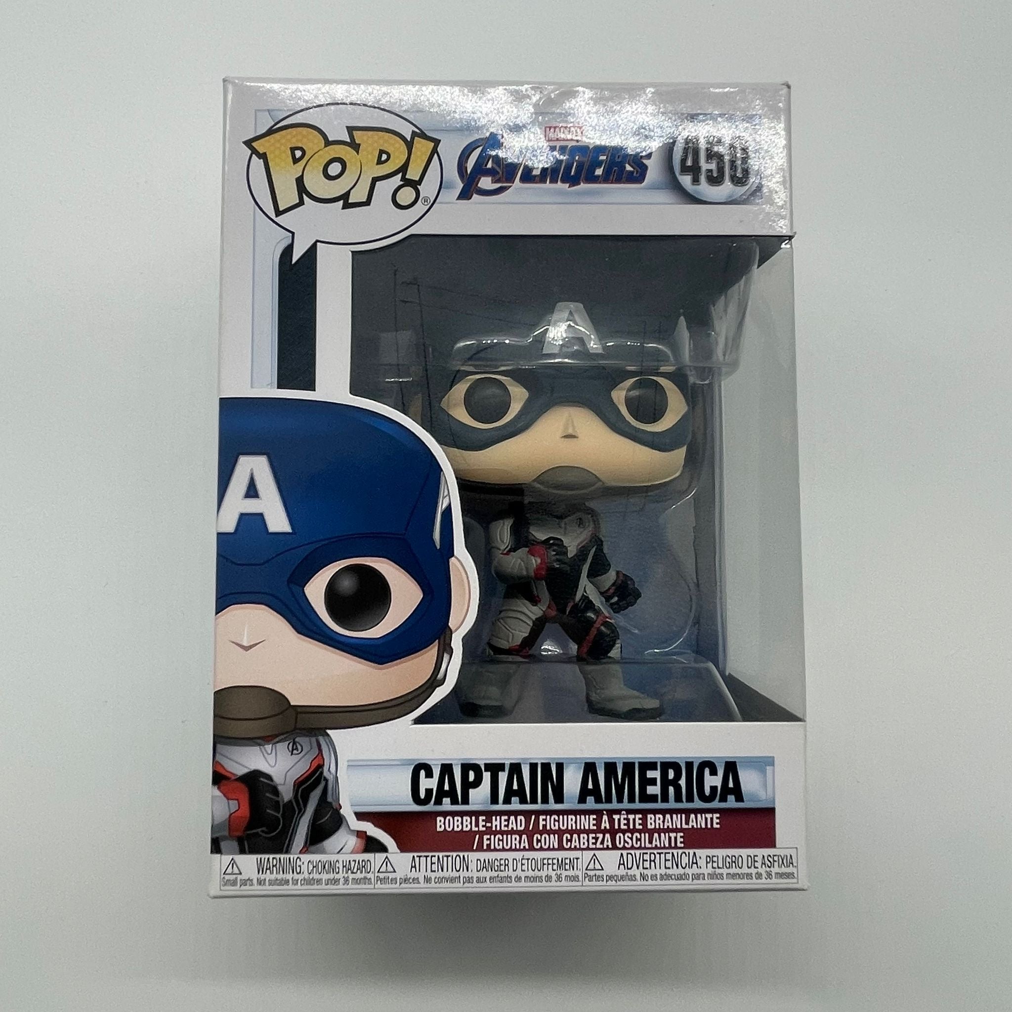 Captain America Marvel Avengers #450 Funko Pop Vinyl Figure - Collectible Action Figure for Superhero Fans, Perfect for Display, Gifts & Comic Book Collections