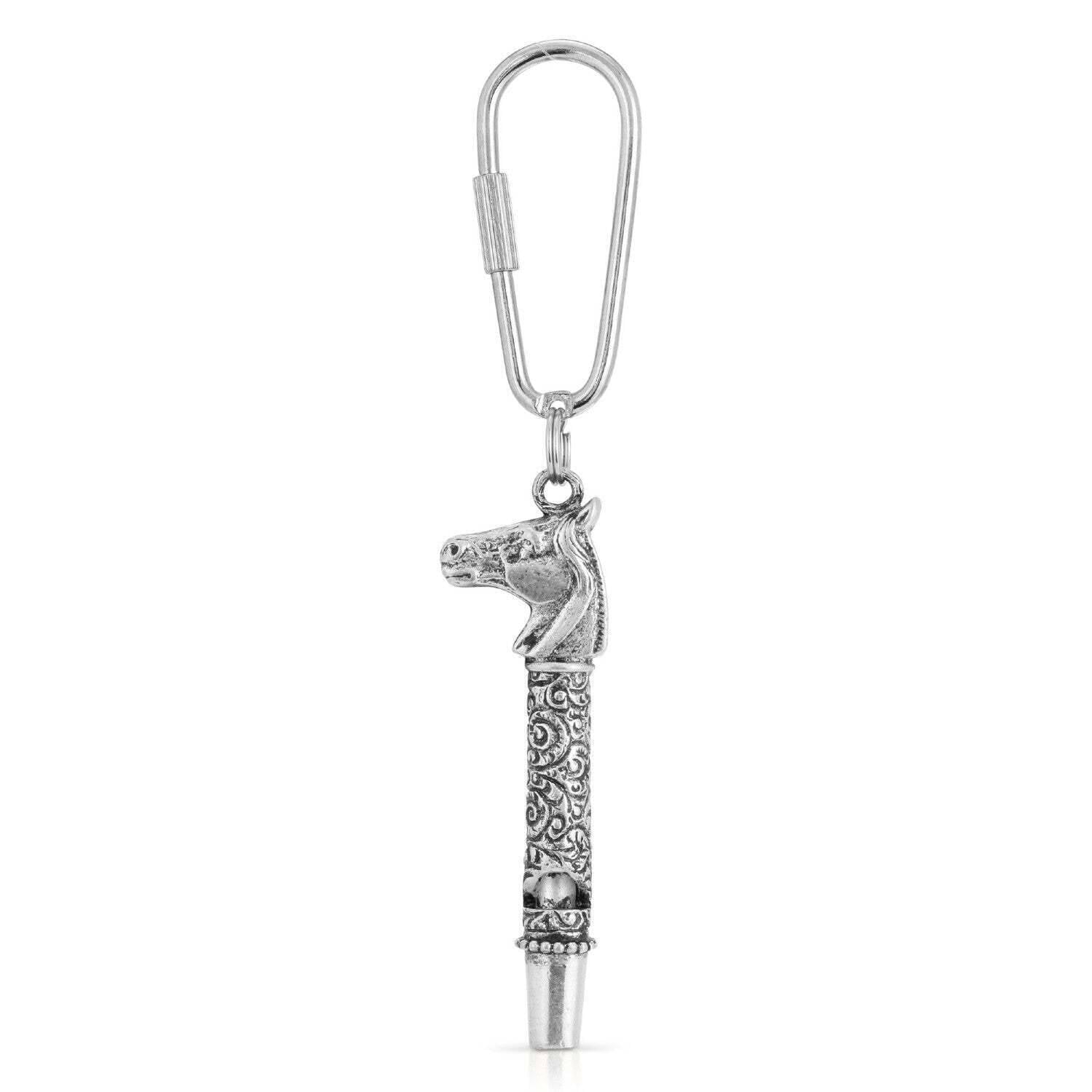 1928 Vintage Horse Whistle Keychain - Carabiner Clip for Keys, Jewelry & Outdoor Gear - Perfect for Hiking, Camping & Equestrian Enthusiasts