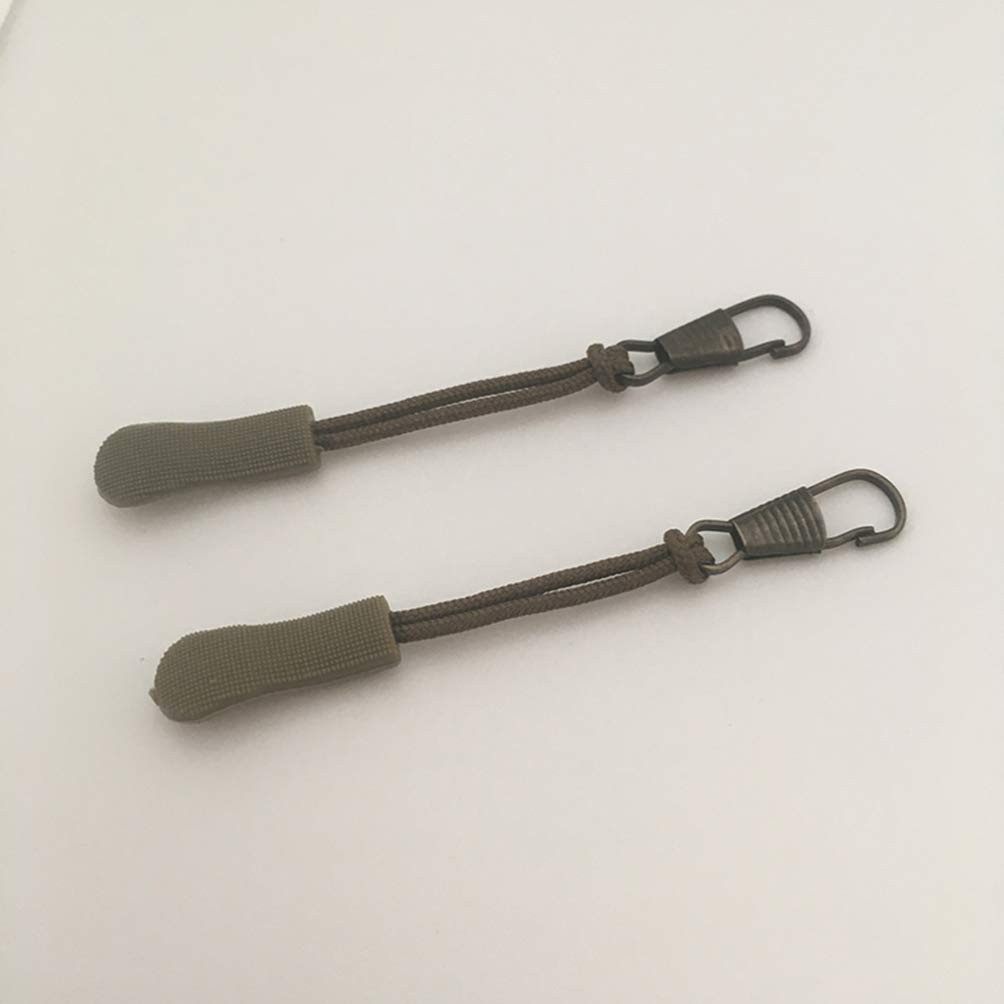10pcs Bronze Zipper Pull Tab Replacement - Universal Metal Zipper Handle Repair Kit for Suitcases, Luggage, Backpacks, Coats & Boots | Durable Zipper Slider Parts for Easy Fixing & DIY Projects