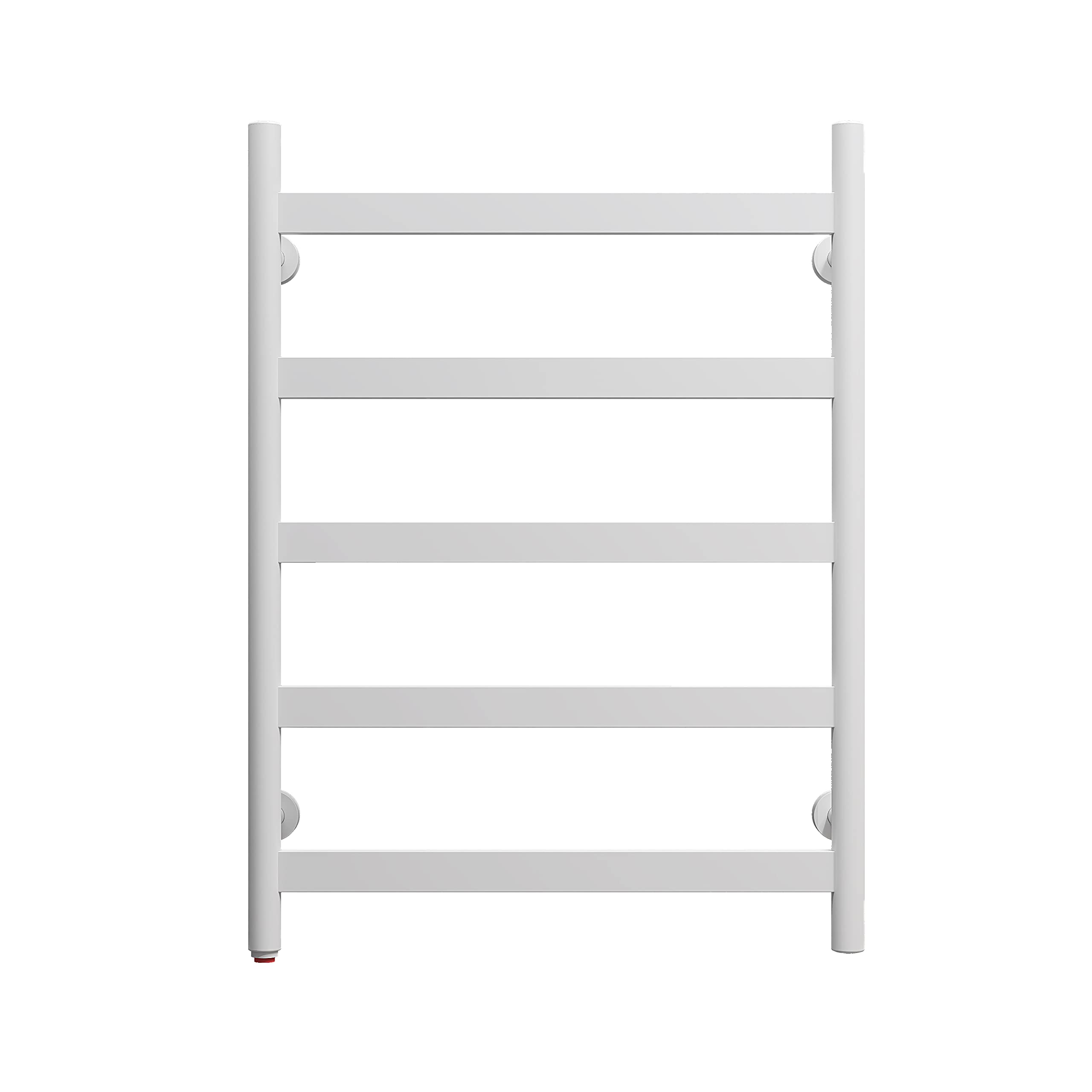 HEATGENE 5-Bar Wall-Mounted Electric Towel Warmer & Dryer - Plug-in Bathroom Heater for Warm Towels - Gloss White Finish | Perfect for Bathrooms, Spas & Luxury Home Use