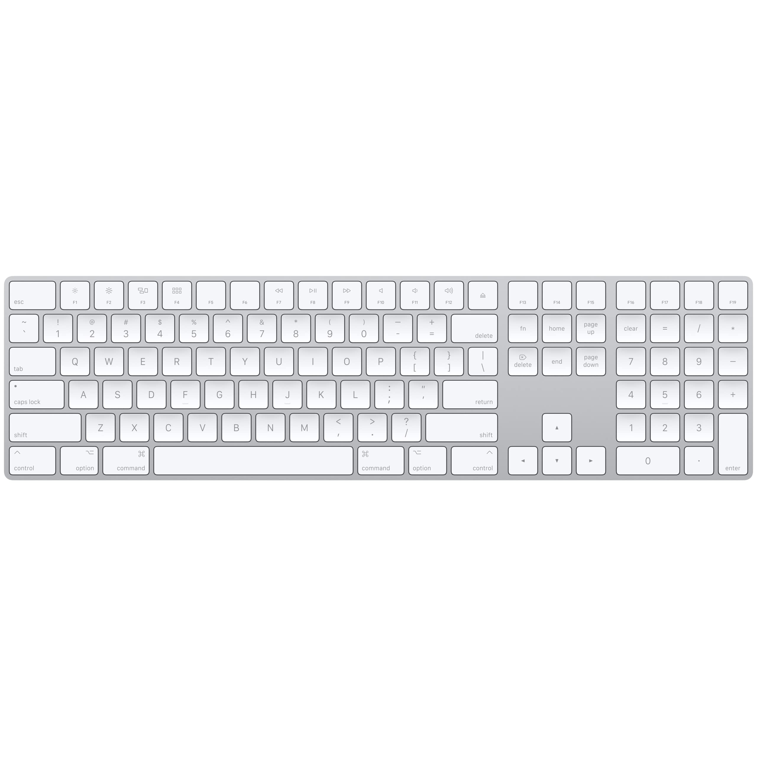 Apple Magic Keyboard with Numeric Keypad - Wireless Bluetooth Keyboard for Mac, iPad & iPhone | Rechargeable Battery | US English Layout - White | Perfect for Office, Home & Creative Work