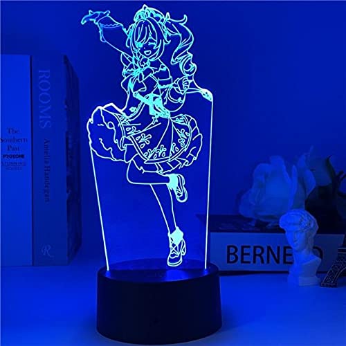3D LED Barbara Anime Game Night Light - 16 Color Changing Table Lamp with Remote Control for Bedroom Decor, Perfect Gift for Anime Fans | Gaming Room, Kids Room, Home Office Lighting