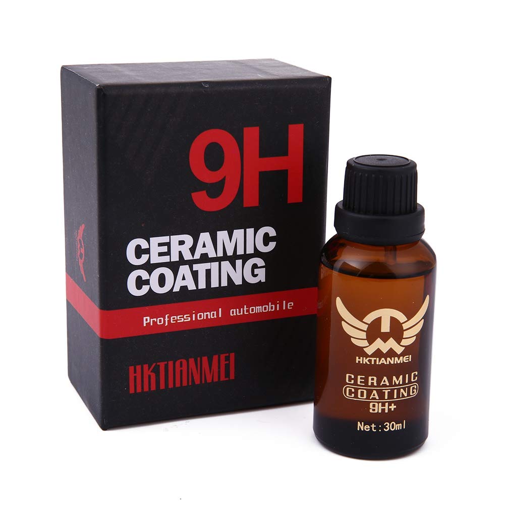 9H Hardness Nano Ceramic Coating for Cars - Super Hydrophobic Liquid Glass Coating Polish Kit (30ml) - Protect Paint & Enhance Shine for Sedans, SUVs & Trucks