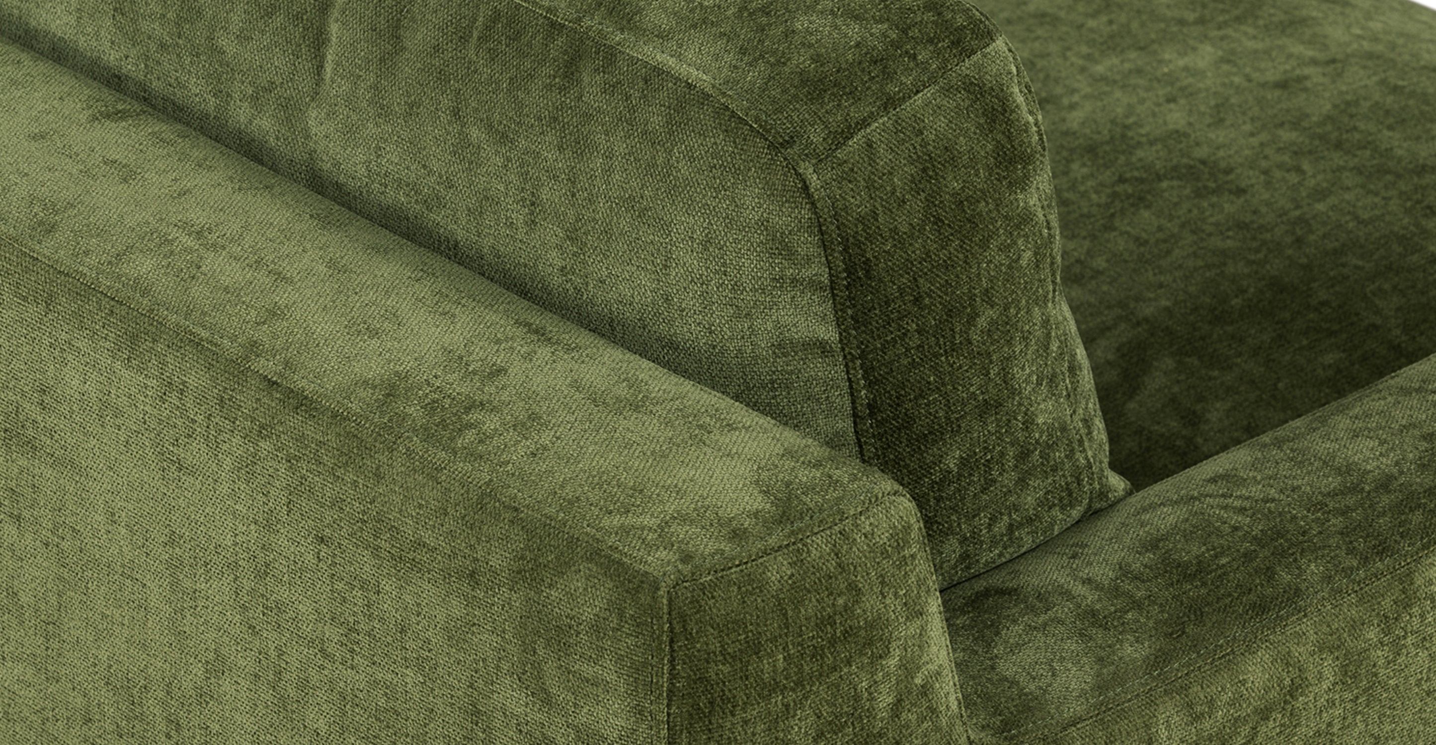 Luxury Zyon Velvet Sofa - Modern Plush Fabric Couch for Living Room, Lounge & Home Decor - Comfortable Sectional Sofa with Soft Velvet Upholstery