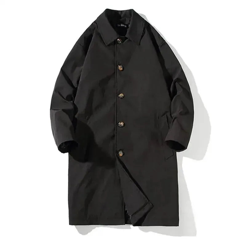 Stylish Men's Oversized Car Coat - Trendy Winter Long Coat for Men - Perfect for Casual Outings, Office Wear & Outdoor Activities