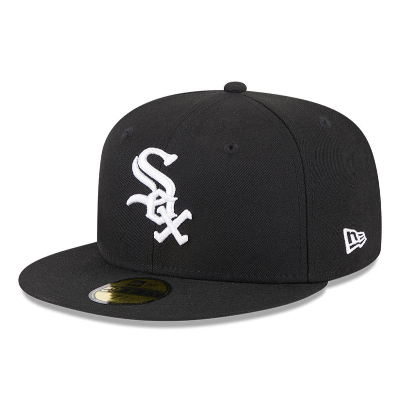 New Era 59Fifty Chicago White Sox 125th Anniversary Patch Game Hat - Black MLB Baseball Cap for Men & Women - Perfect for Games, Fan Gear & Streetwear Fashion