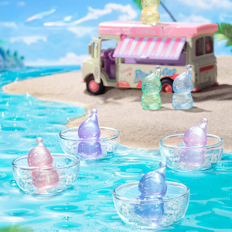 PUCKY Mini Water Ice Series Beans Set - Cute Collectible Vinyl Figures for Home Decor, Office Display & Gift Giving
