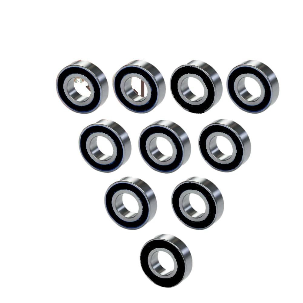 10-Pack 5205-2RS Double Row Angular Contact Ball Bearings 25x52x20.6mm with Double Lip Seal - High Speed Precision Bearings for Industrial Machinery, Automotive, and Power Tools Applications