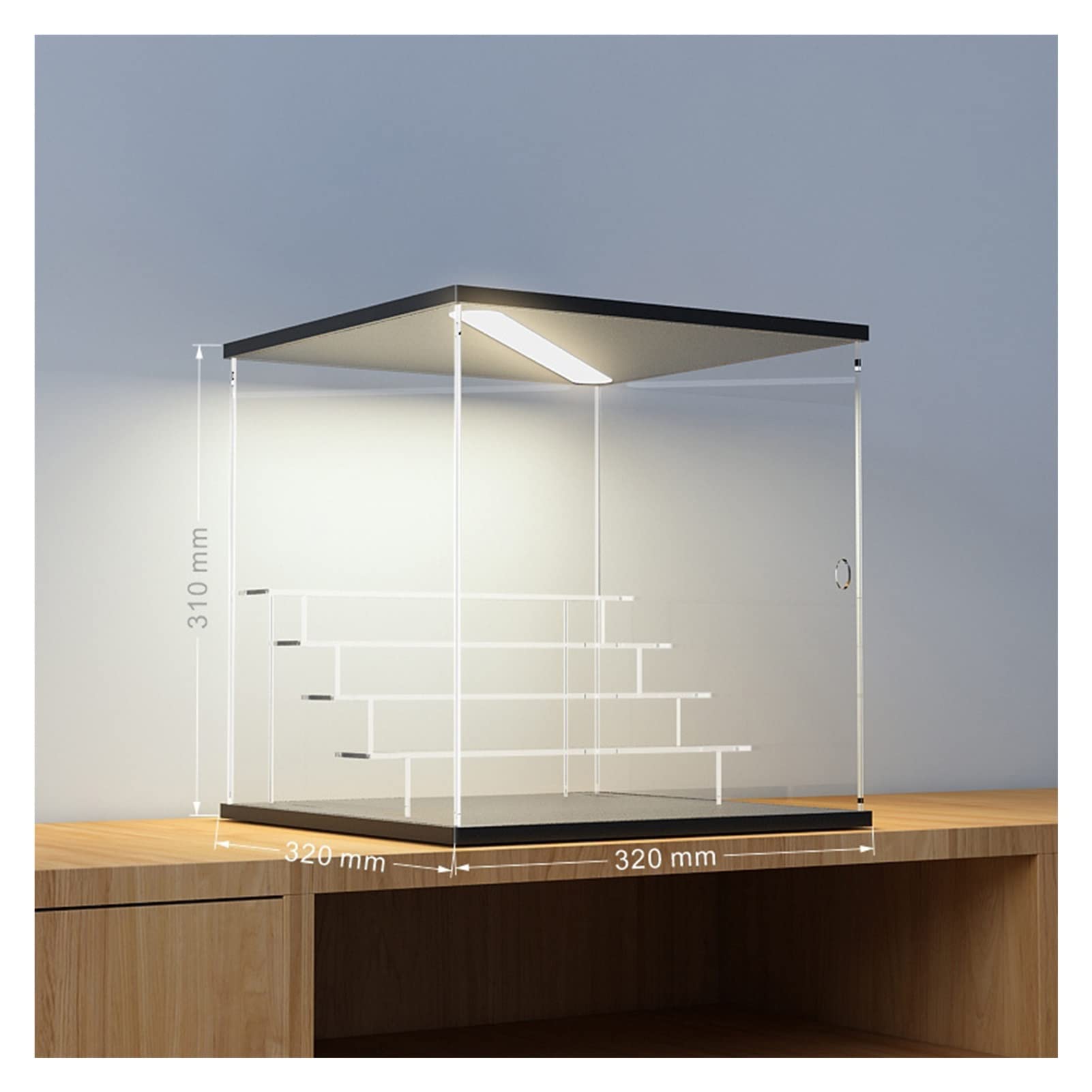 DFGADF Acrylic Display Case - Clear Countertop Showcase Box with Dustproof Protection for Action Figures, Funko Pop, Collectible Toys - Perfect for Home Decor, Office Display & Collection Organization