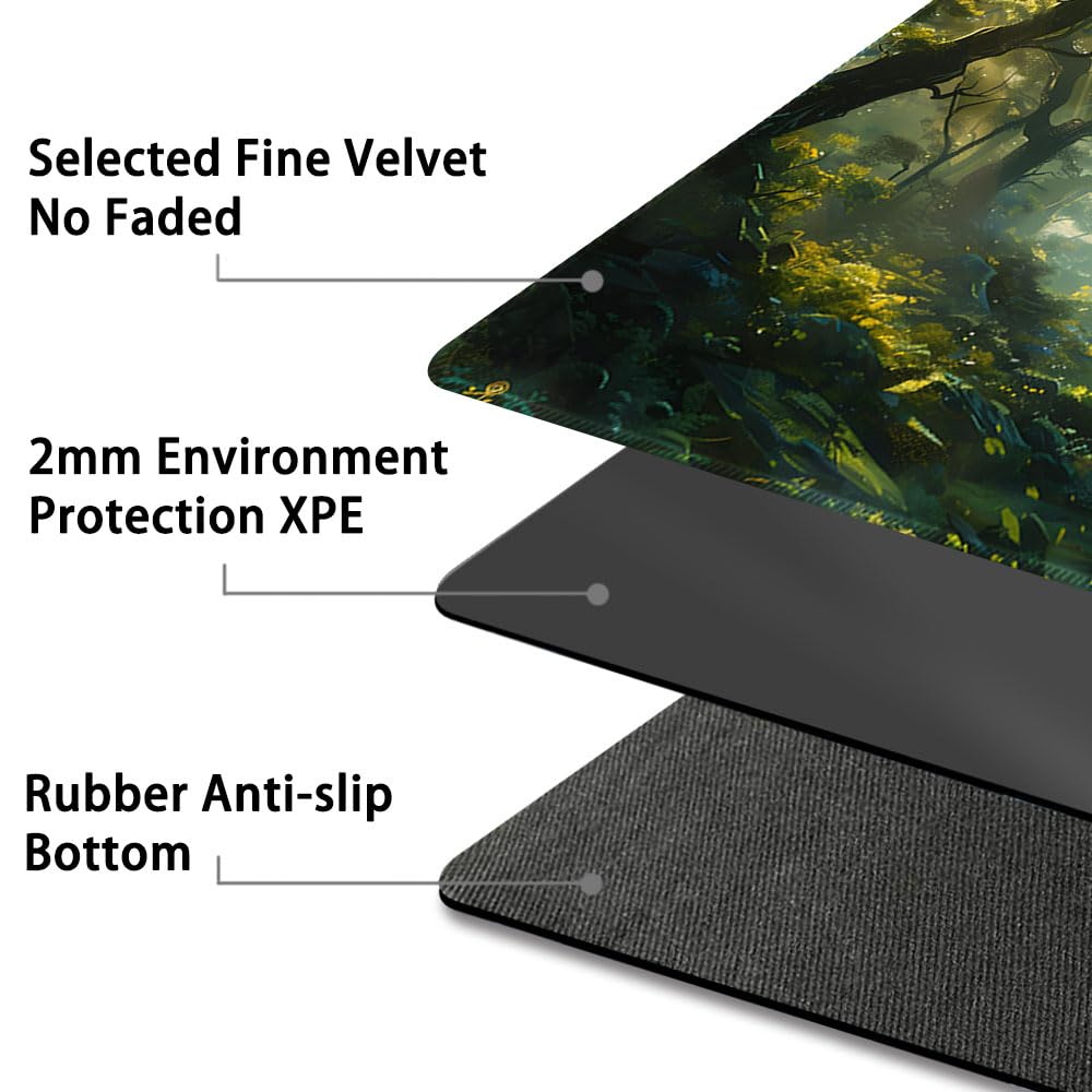 Durable MTG Playmat with Zone & Locking Edges - Waterproof Storage Bag Included | Perfect for Magic: The Gathering, TCG & Card Game Tournaments | Great Gift for Gamers