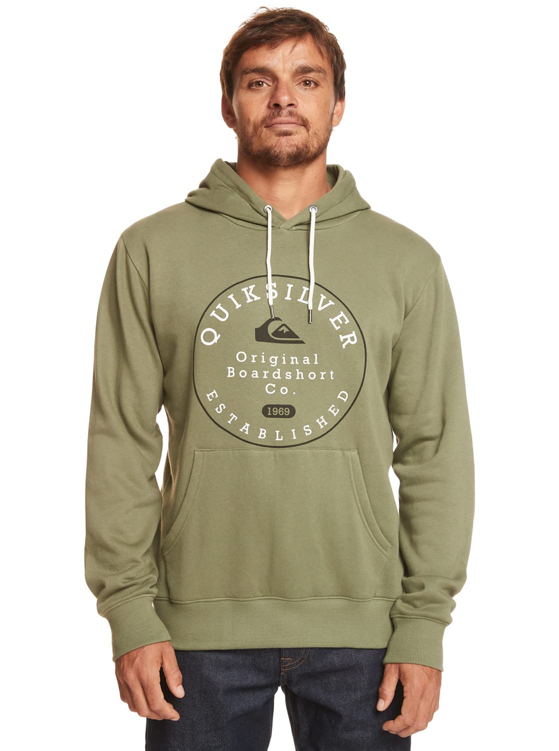 Quiksilver Men's Circle Trim Hooded Sweatshirt - Casual Pullover Hoodie for Outdoor Activities & Streetwear Fashion