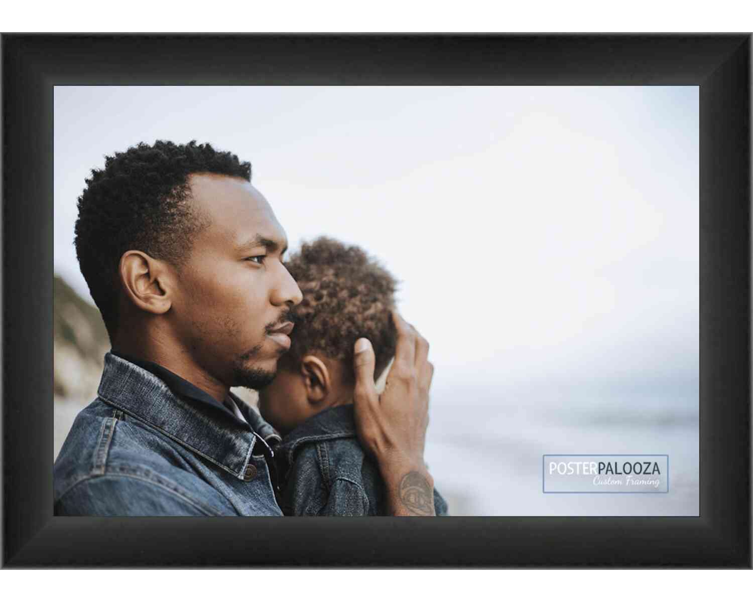 18x20 Contemporary Satin Wood Picture Frame with UV Acrylic & Foam Backing - Wall Art Display for Home, Office & Gallery Decor - Perfect for Posters, Photos & Canvas Prints