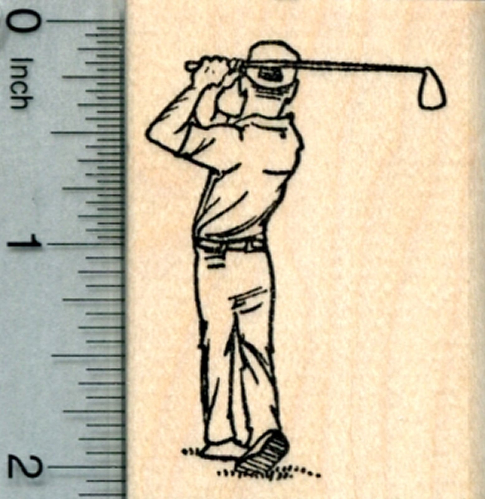 Premium Golf Swing Rubber Stamp - Perfect for Golf Enthusiasts & DIY Projects | Great for Scorecards, Invitations & Golf-Themed Crafts