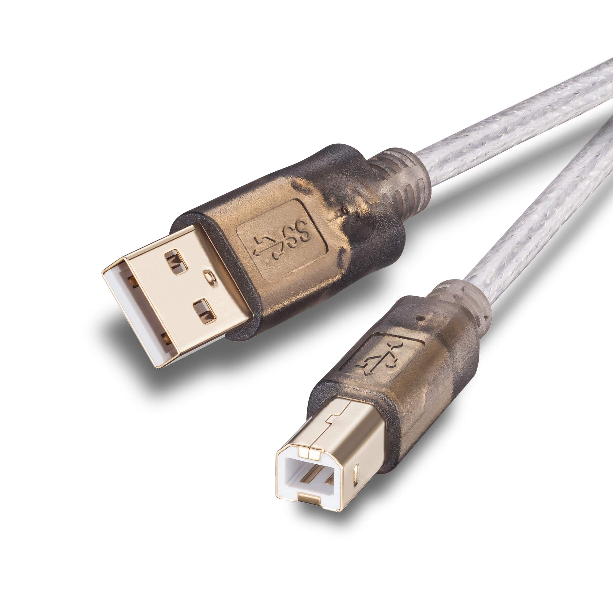 40ft USB 2.0 Printer Cable - High Speed A Male to B Male Scanner Cord for HP, Canon, Lexmark, Dell, Xerox, Samsung Printers (12M) - Perfect for Home Office, Business Printing & Scanning Needs
