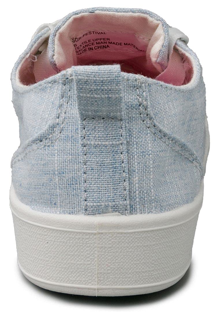 Women's Canvas Sneakers - Low Top Casual Lace Up Walking Shoes with Cute Fashionable Design - Perfect for Everyday Wear, Festivals & Street Style Outfits
