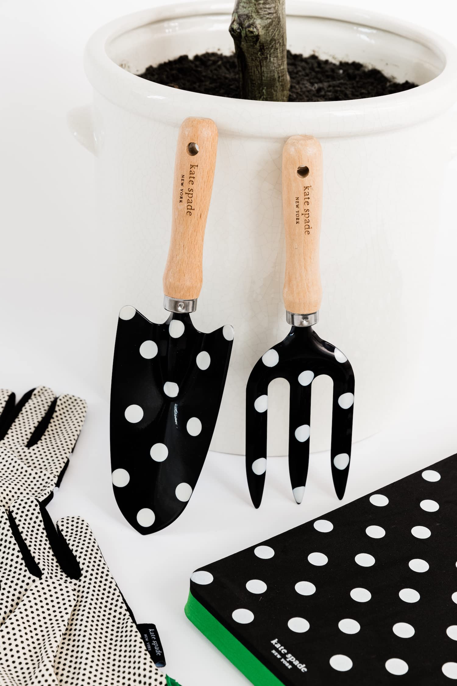 Kate Spade Gardening Tools Set - Hand Rake & Trowel for Home Garden Care