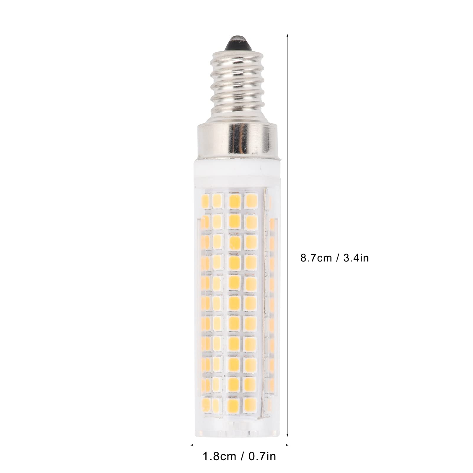 Hyuduo 15W LED Cylindrical Bulb - E12 Base, 120W Halogen Equivalent (1200lm), Dimmable Warm White Light for Chandeliers, Ceiling Fans & Decorative Fixtures - Perfect for Dining Rooms, Bedrooms & Living Spaces