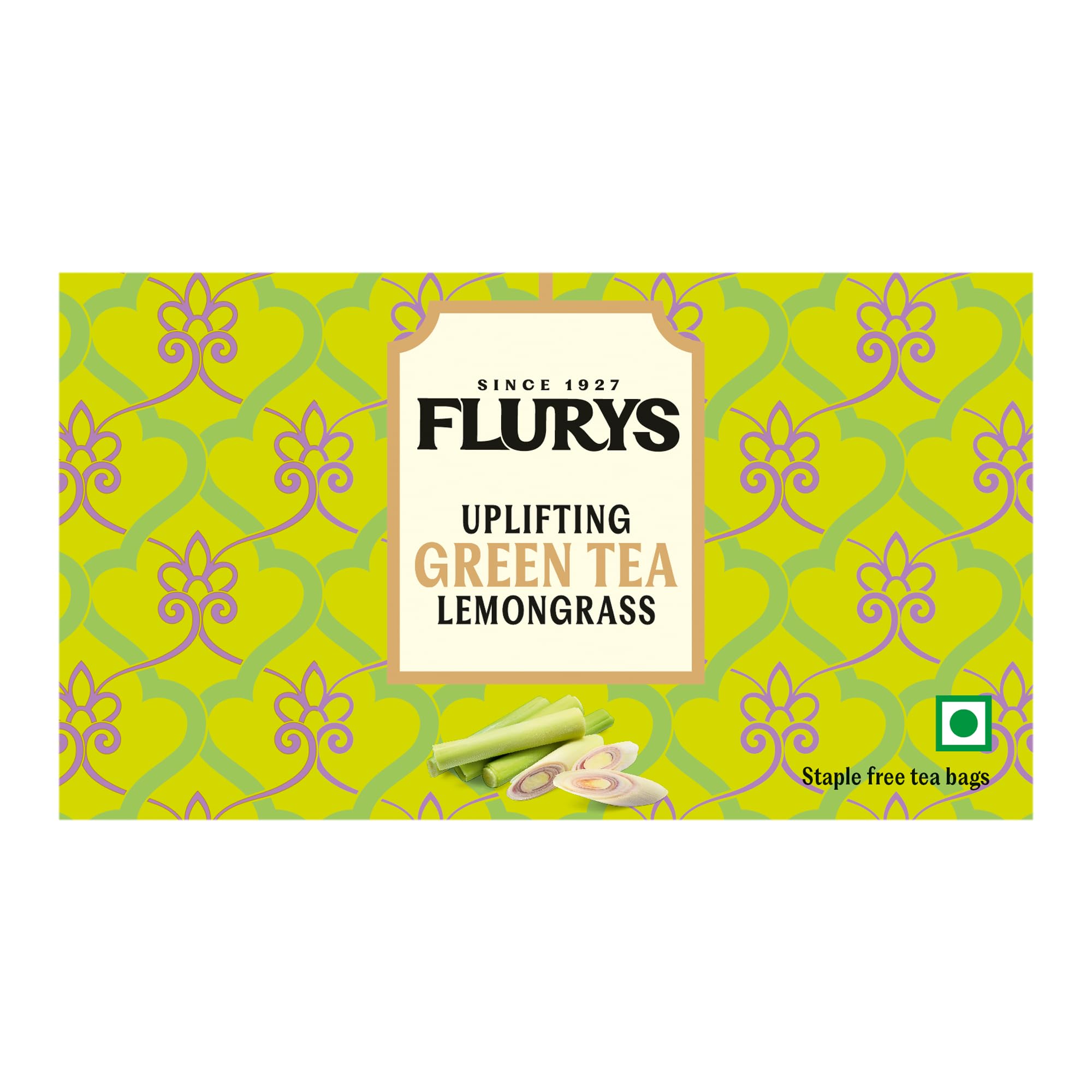 Typhoo Green Tea with Lemon Grass - 25 Tea Bags | Refreshing & Antioxidant-Rich | Perfect for Morning Boost or Afternoon Relaxation