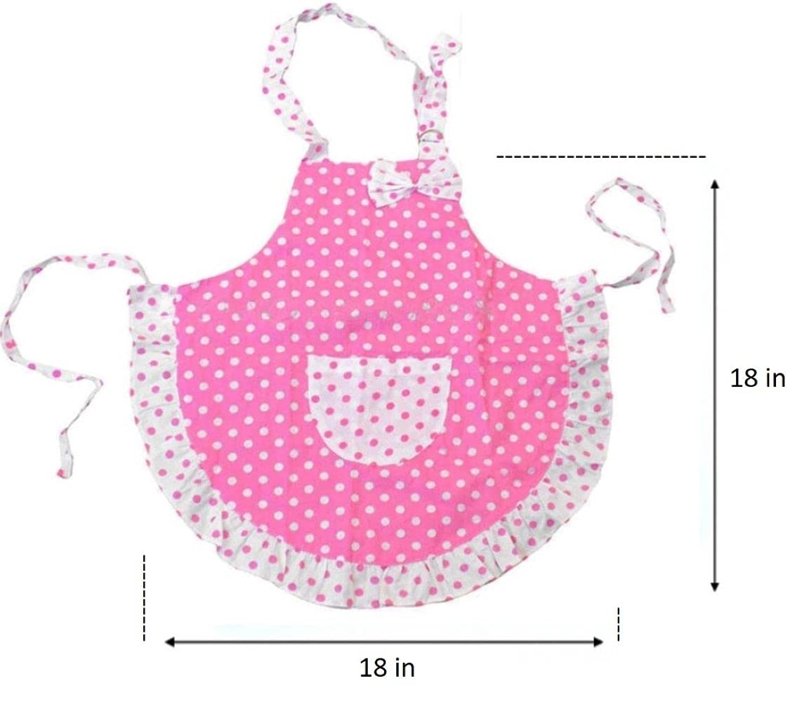 **Pink Toddler Baking Set - Chef Apron, Hat, Oven Mitt & Hot Pad for Kids (4-Piece) - Perfect for Pretend Play & Real Cooking Activities**