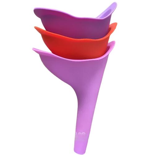 3Pcs Reusable Silicone Portable Women Urinal Funnel - Travel Urination Device for Camping, Hiking & Outdoor Activities