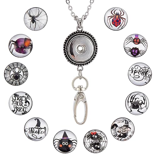 1+12 Holloween Spider Button Lanyard