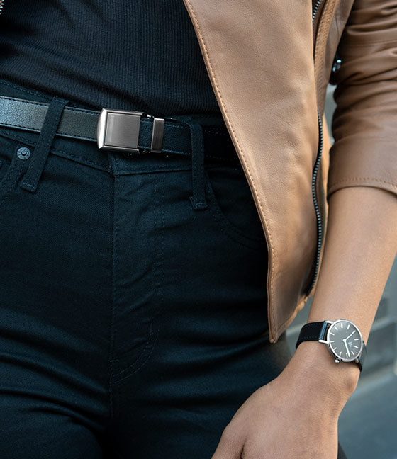 Elegant Soirée Watch and Belt Set for Men - Premium Stainless Steel Dress Watch & Genuine Leather Belt - Perfect for Formal Events, Business Meetings & Special Occasions