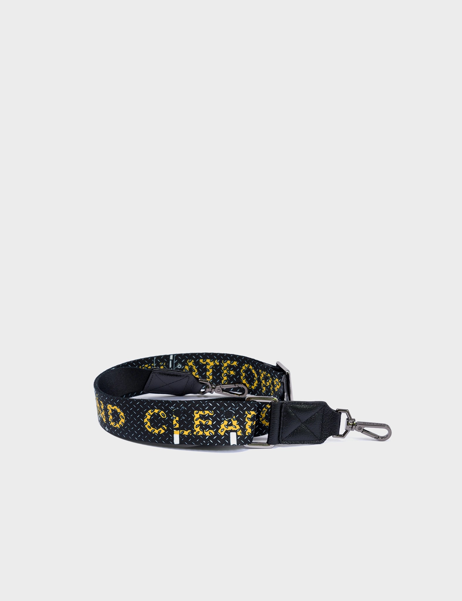 Detachable Black Nylon Strap with Subway Platform Print - Adjustable Shoulder Strap for Bags, Cameras & Travel Accessories - Perfect for Commuting, Urban Fashion & Everyday Use