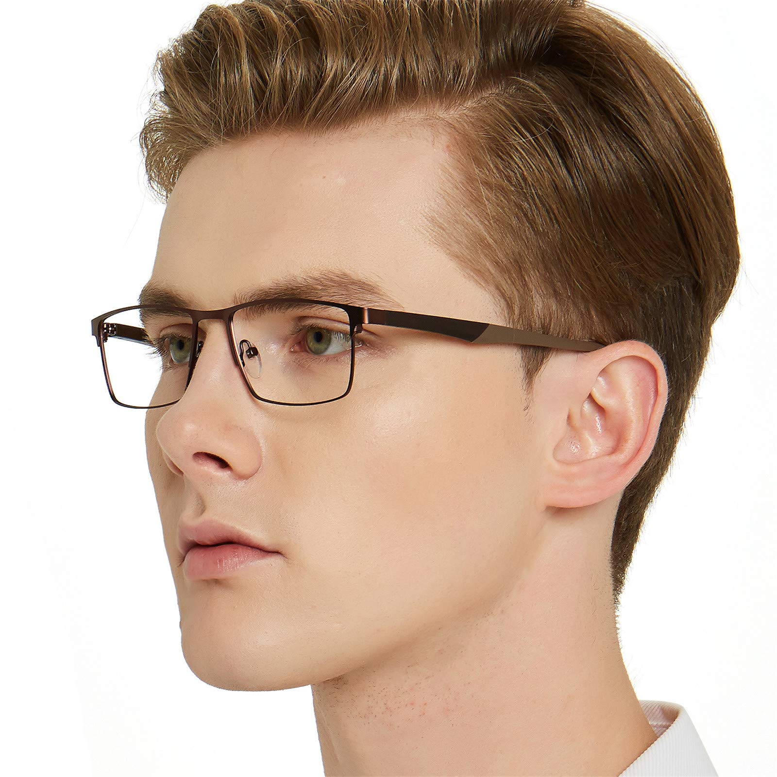 OCCI CHIARI Blue Light Blocking Glasses for Men - Square Frame Computer & Gaming Eyewear - Reduce Eye Strain for Work, Gaming & Screen Use