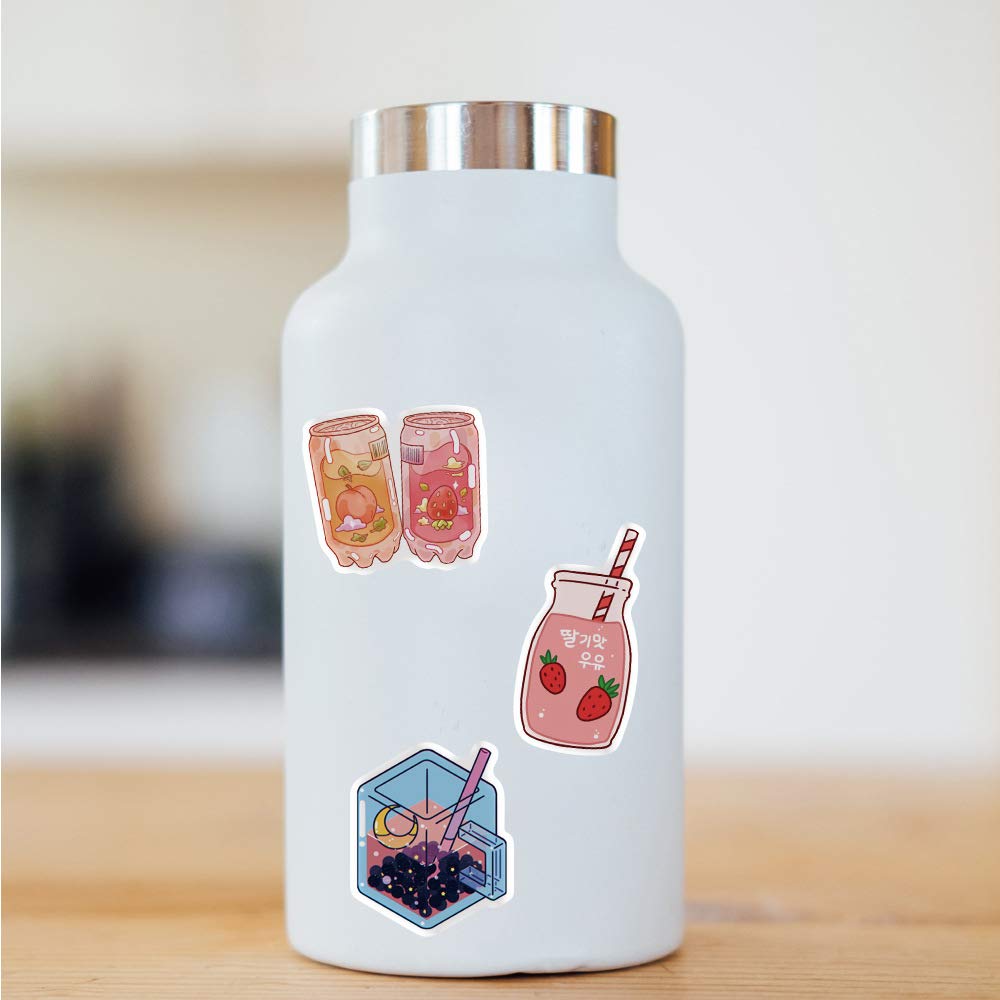 50Pcs Cute Cartoon Waterproof Vinyl Stickers - Aesthetic VSCO Decals for Water Bottles, Hydro Flasks, Laptops, Phones, Skateboards | Perfect for DIY Decoration, School Supplies, Travel Accessories & Gift Giving